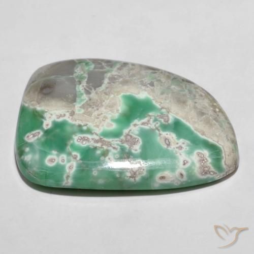 Variscite Gemstone in 34.3 x 27.4 mm Size for Sale, Variscite Stone in Light Green Color