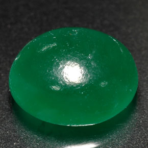 3.08 ct Green Verdite Gemstone, Verdite Gem in Oval Cabochon Shape for Sale.