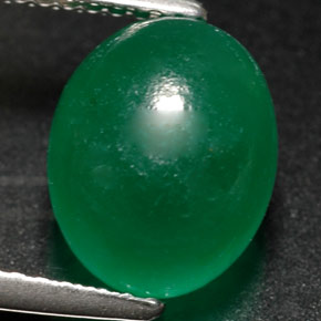 3.08 ct Green Verdite Stone, Natural Verdite in Oval Cabochon Shape for Sale