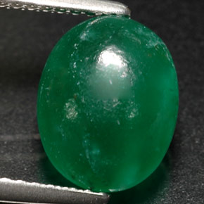 2.87 ct Green Verdite Stone, Natural Verdite in Oval Cabochon Shape for Sale