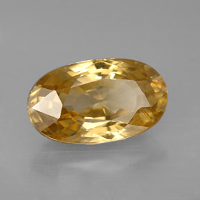6.99 ct Yellow Zircon Stone, Natural Zircon in Oval Facet Shape for Sale