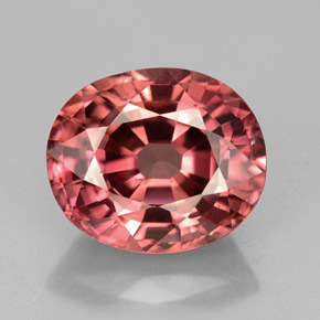 3.56 ct Pink Zircon Gemstone, Zircon Gem in Oval Facet Shape for Sale.