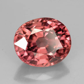 3.56 ct Pink Zircon Stone, Natural Zircon in Oval Facet Shape for Sale