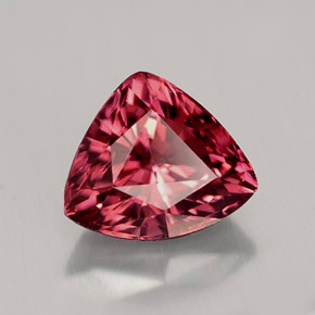 3.19 ct Pink Zircon Stone, Natural Zircon in Trillion Facet Shape for Sale