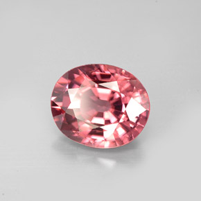 3.42 ct Pink Zircon Stone, Natural Zircon in Oval Facet Shape for Sale