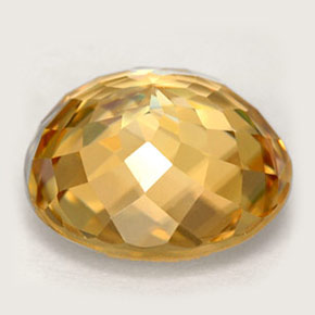 Zircon Gemstone in 10 mm (calibrated) Size for Sale, Zircon Stone in Yellow Golden Color