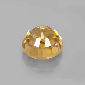 Zircon Gemstone in 9 mm (calibrated) Size for Sale, Zircon Stone in Yellow Golden Color