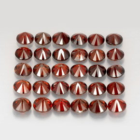 Zircon Gemstone in 4 mm (calibrated) Size for Sale, Zircon Stone in Reddish Orange Color