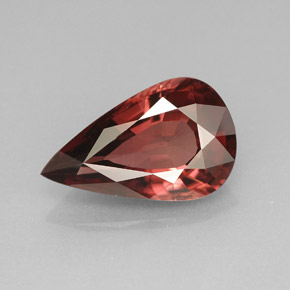5.53 ct Pink Zircon Gemstone, Zircon Gem in Pear Facet Shape for Sale.