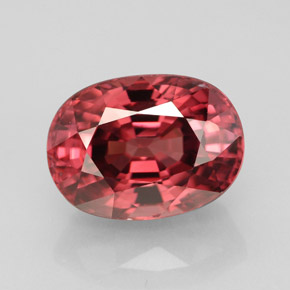 5.43 ct Pink Zircon Gemstone, Zircon Gem in Oval Facet Shape for Sale.