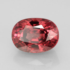 5.43 ct Pink Zircon Stone, Natural Zircon in Oval Facet Shape for Sale