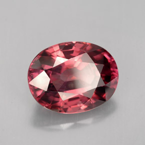 5.40 ct Pink Zircon Stone, Natural Zircon in Oval Facet Shape for Sale