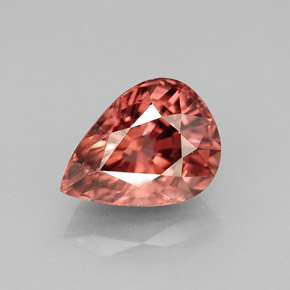 4.20 ct Pink Zircon Gemstone, Zircon Gem in Pear Facet Shape for Sale.