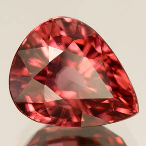4.25 ct Pink Zircon Stone, Natural Zircon in Pear Facet Shape for Sale
