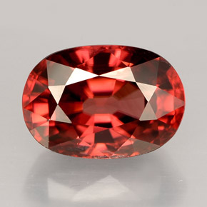 4.50 ct Orange Zircon Gemstone, Zircon Gem in Oval Facet Shape for Sale.
