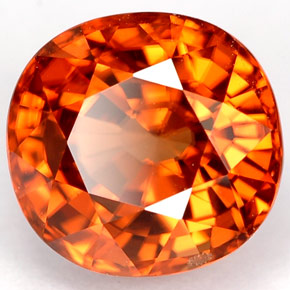 4.64 ct Orange Zircon Stone, Natural Zircon in Oval Facet Shape for Sale