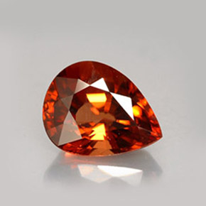 4.79 ct Orange Zircon Gemstone, Zircon Gem in Pear Facet Shape for Sale.