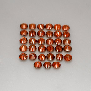 Zircon Gemstone in 4 mm (calibrated) Size for Sale, Zircon Stone in Orange Color