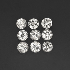 7.09 ct White Zircon Gemstone, Zircon Gem in Diamond-Cut Shape for Sale.