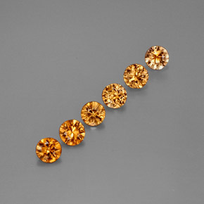 2.00 ct Orange Zircon Stone, Natural Zircon in Diamond-Cut Shape for Sale