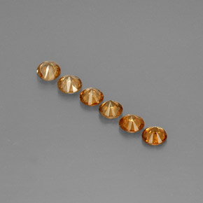 Zircon Gemstone in 4 mm (calibrated) Size for Sale, Zircon Stone in Orange Color