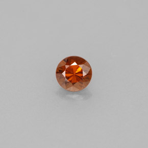 0.45 ct Orange Zircon Gemstone, Zircon Gem in Diamond-Cut Shape for Sale.