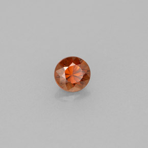 0.45 ct Orange Zircon Stone, Natural Zircon in Diamond-Cut Shape for Sale