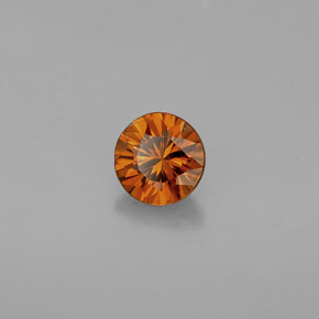 0.60 ct Orange Zircon Stone, Natural Zircon in Diamond-Cut Shape for Sale