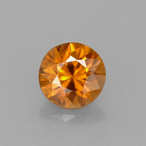 0.57 ct Orange Zircon Gemstone, Zircon Gem in Diamond-Cut Shape for Sale.