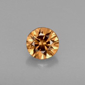 0.63 ct Orange Zircon Gemstone, Zircon Gem in Diamond-Cut Shape for Sale.