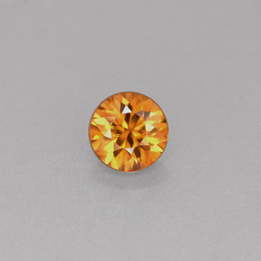 0.57 ct Orange Zircon Gemstone, Zircon Gem in Diamond-Cut Shape for Sale.