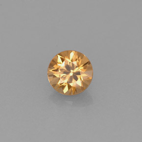 0.61 ct Orange Zircon Stone, Natural Zircon in Diamond-Cut Shape for Sale