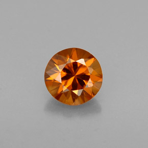 0.60 ct Orange Zircon Gemstone, Zircon Gem in Diamond-Cut Shape for Sale.
