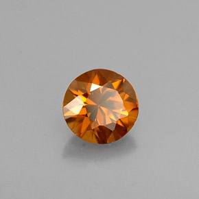 0.60 ct Orange Zircon Stone, Natural Zircon in Diamond-Cut Shape for Sale