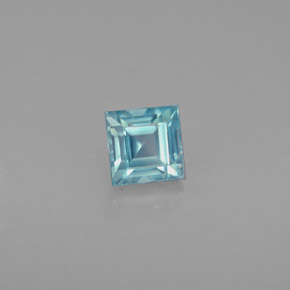 0.84 ct Blue Zircon Stone, Natural Zircon in Square Facet Shape for Sale
