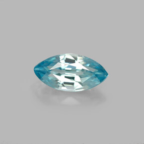 1.24 ct Blue Zircon Gemstone, Zircon Gem in Marquise Facet Shape for Sale.