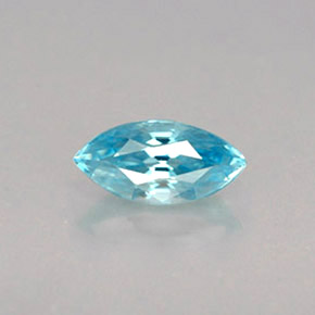 0.72 ct Blue Zircon Gemstone, Zircon Gem in Marquise Facet Shape for Sale.
