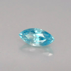 0.72 ct Blue Zircon Stone, Natural Zircon in Marquise Facet Shape for Sale