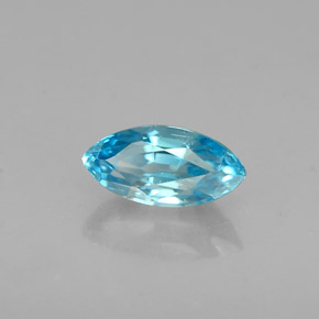 0.78 ct Blue Zircon Stone, Natural Zircon in Marquise Facet Shape for Sale