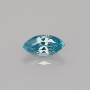 1.14 ct Blue Zircon Gemstone, Zircon Gem in Marquise Facet Shape for Sale.