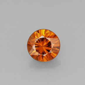 0.99 ct Orange Zircon Gemstone, Zircon Gem in Diamond-Cut Shape for Sale.