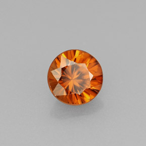 0.99 ct Orange Zircon Stone, Natural Zircon in Diamond-Cut Shape for Sale
