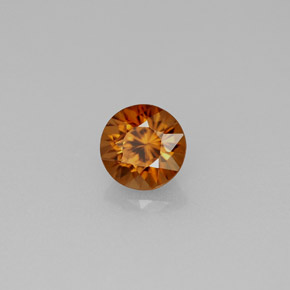 1.14 ct Orange Zircon Stone, Natural Zircon in Diamond-Cut Shape for Sale