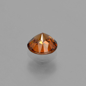 Zircon Gemstone in 5.5 mm Size for Sale, Zircon Stone in Reddish Orange Color