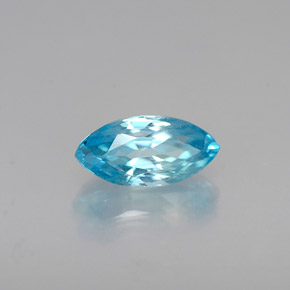 0.68 ct Blue Zircon Stone, Natural Zircon in Marquise Facet Shape for Sale
