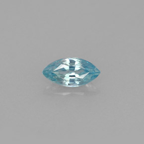 0.59 ct Blue Zircon Gemstone, Zircon Gem in Marquise Facet Shape for Sale.
