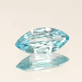 0.50 ct Blue Zircon Stone, Natural Zircon in Marquise Facet Shape for Sale