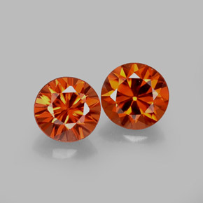 1.07 ct Orange Zircon Stone, Natural Zircon in Diamond-Cut Shape for Sale