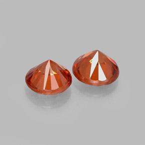 Zircon Gemstone in 4.4 mm Size for Sale, Zircon Stone in Orange Color