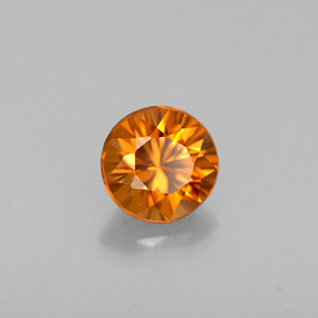 0.65 ct Orange Zircon Stone, Natural Zircon in Diamond-Cut Shape for Sale